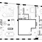 Планировка Квартира с 3 спальнями 343.6 м2 в ЖК Artisan